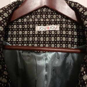 Joy Joy Vintage Style Brown/Olive/Black Tweed Jacket